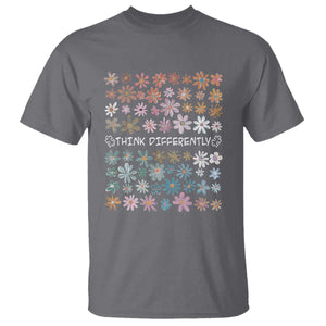 Autism Awareness T Shirt Think Differently Neurodiversity Sped Teacher TS10 Charcoal Print Your Wear