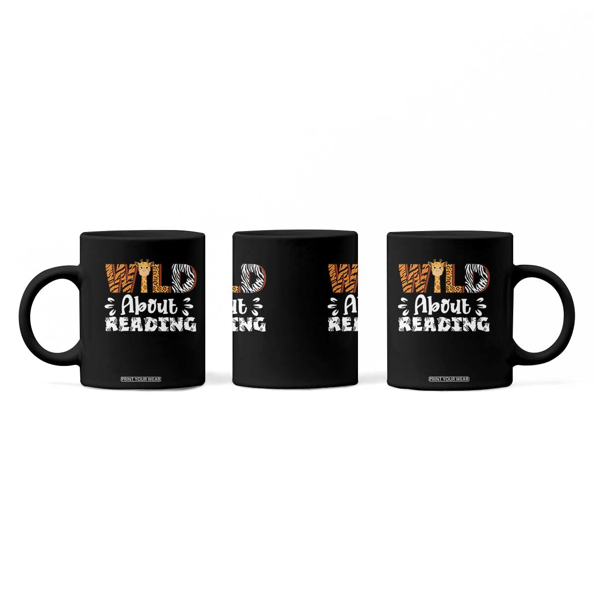 Wild About Reading Coffee Mug Cute Animal Print Reading Lover Kids Teachers TS10 Print Your Wear