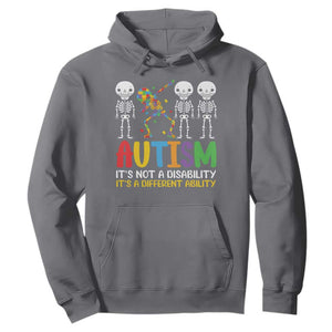 Autism Awareness Hoodie Skeleton Dabbing Autistic Kids TS10 Charcoal Print Your Wear