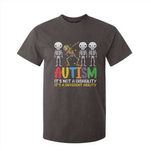 Autism Awareness T Shirt For Kid Skeleton Dabbing Autistic Kids TS10 Dark Chocolate Print Your Wear