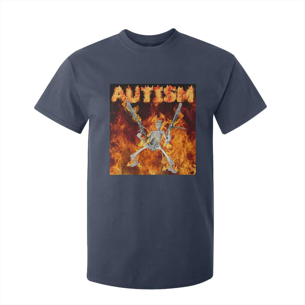 Autism Skeleton Meme T Shirt For Kid TS10 Navy Print Your Wear
