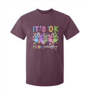 Its Okay To Be Different T Shirt For Kid Bunny Puzzle Autism Awareness Easter TS10 Maroon Print Your Wear