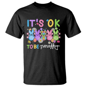 Its Okay To Be Different T Shirt Bunny Puzzle Autism Awareness Easter TS10 Black Print Your Wear