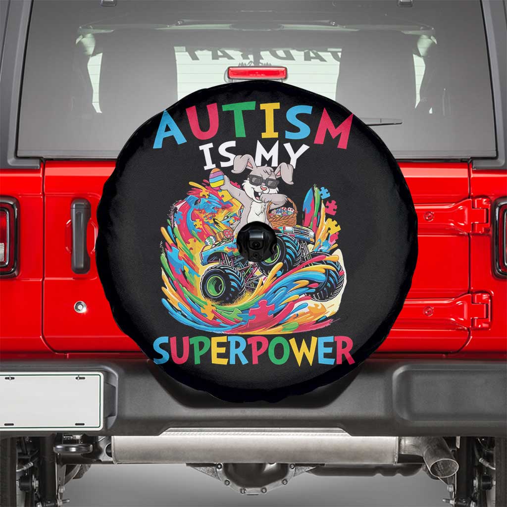 Autism Awareness Easter Spare Tire Cover Dabbing Bunny Monster Truck Lovers TS10 Black Print Your Wear