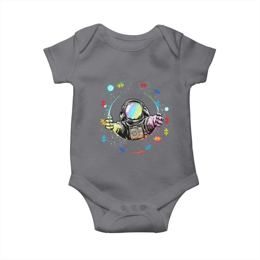 Astronaut Autism Awareness Baby Onesie Space Autistic Kids Sped Teacher TS10 Charcoal Print Your Wear