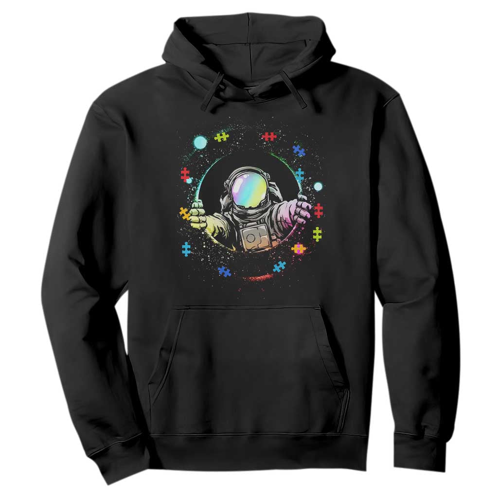 Astronaut Autism Awareness Hoodie Space Autistic Kids Sped Teacher TS10 Black Print Your Wear