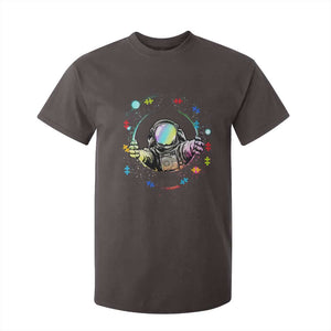 Astronaut Autism Awareness T Shirt For Kid Space Autistic Kids Sped Teacher TS10 Dark Chocolate Print Your Wear