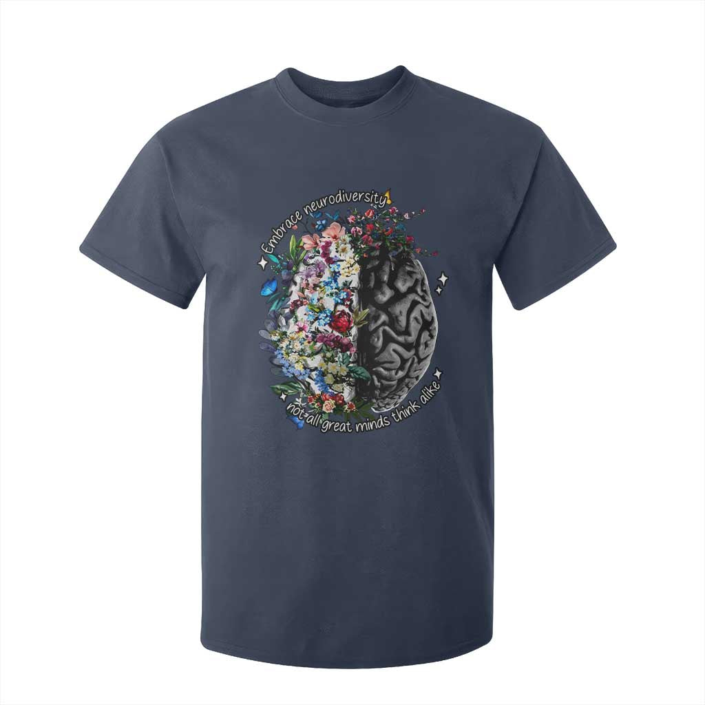 Autism Awareness T Shirt For Kid Neurodiversity All Great Minds Don't Mind Alike TS10 Navy Print Your Wear