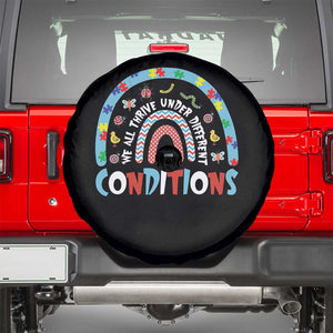 Autism Awareness Spare Tire Cover Sped Education Teacher Rainbow Reading TS10 Black Print Your Wear