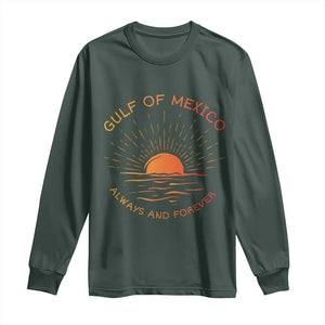 Gulf of Mexico Long Sleeve Shirt Always and Forever Sunny Vibes TS10 Dark Forest Green Print Your Wear