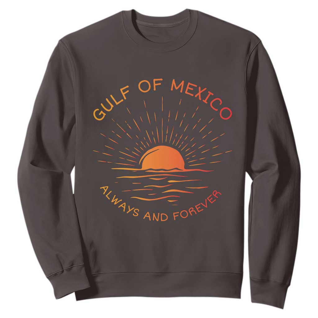 Gulf of Mexico Sweatshirt Always and Forever Sunny Vibes TS10 Dark Chocolate Print Your Wear