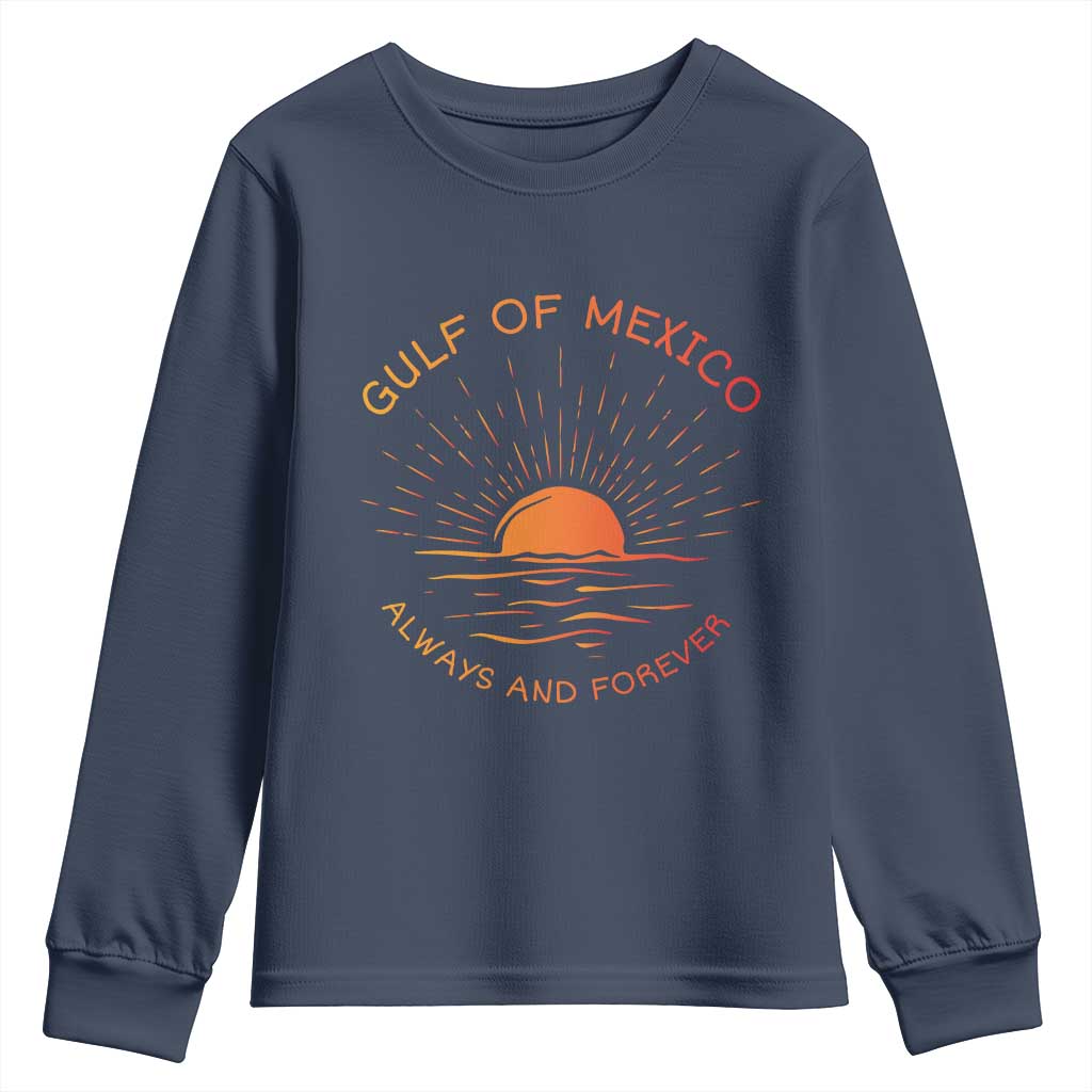 Gulf of Mexico Youth Sweatshirt Always and Forever Sunny Vibes TS10 Navy Print Your Wear