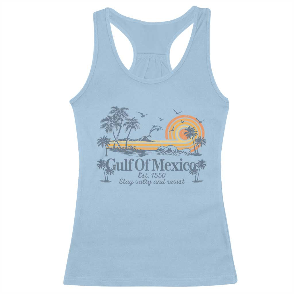 Gulf of Mexico Racerback Tank Top Always And Forever Resist TS10 Light Blue Print Your Wear