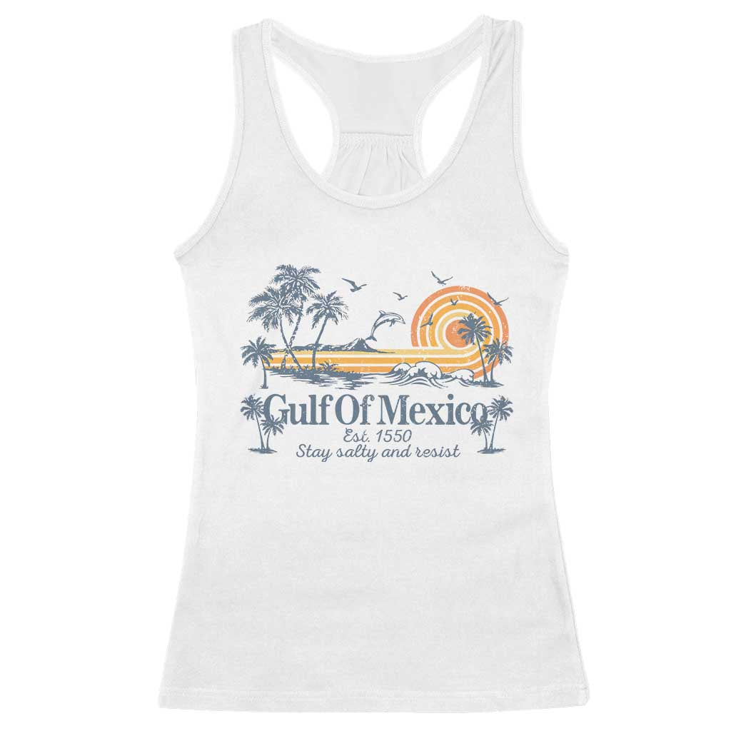 Gulf of Mexico Racerback Tank Top Always And Forever Resist TS10 White Print Your Wear