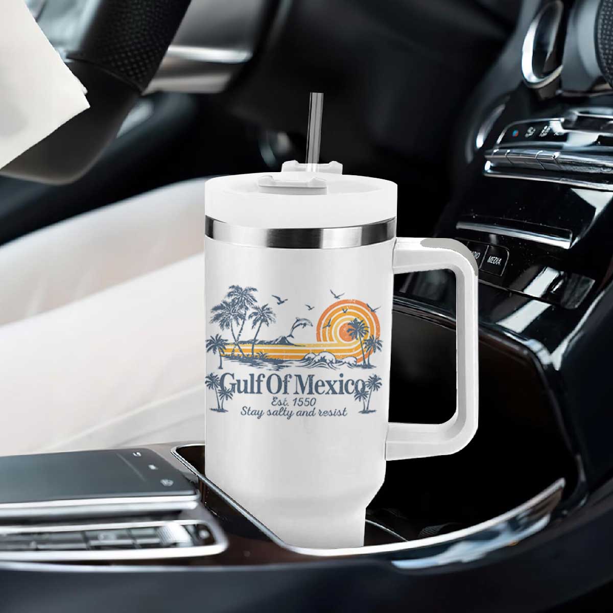 Gulf of Mexico Tumbler With Handle Always And Forever Resist TS10 Print Your Wear