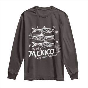 Gulf of Mexico Long Sleeve Shirt Golfo de México 1550 Texas Alabama Florida Beach TS10 Dark Chocolate Print Your Wear