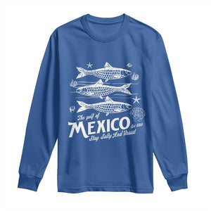 Gulf of Mexico Long Sleeve Shirt Golfo de México 1550 Texas Alabama Florida Beach TS10 Royal Blue Print Your Wear