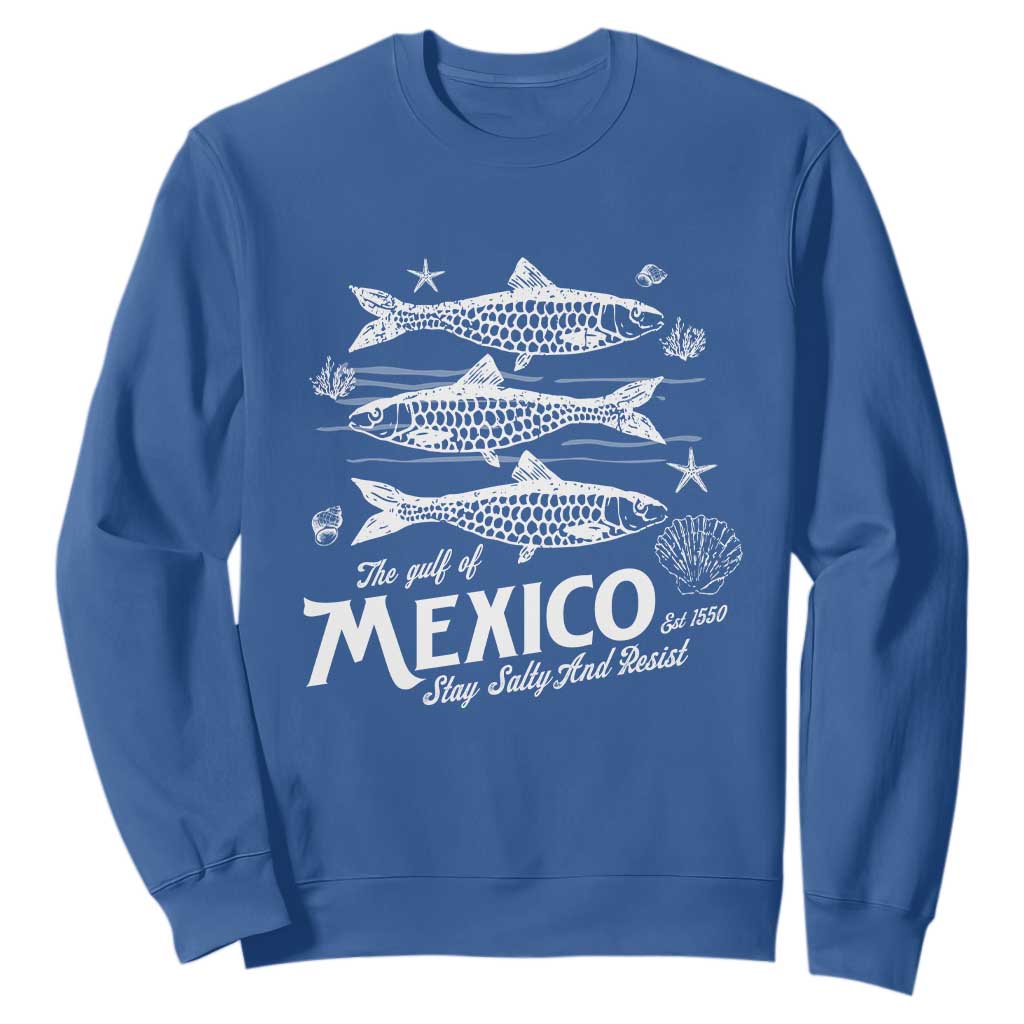 Gulf of Mexico Sweatshirt Golfo de México 1550 Texas Alabama Florida Beach TS10 Royal Blue Print Your Wear