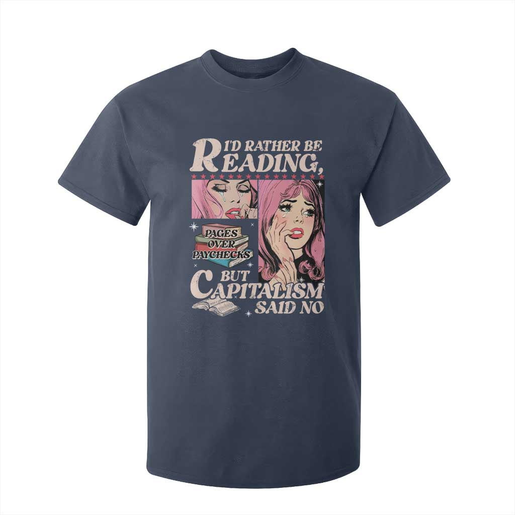 Funny Reading T Shirt For Kid Hilarious Bookworm Book Lover Reader Gift TS10 Navy Print Your Wear