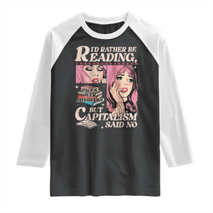 Funny Reading Raglan Shirt Hilarious Bookworm Book Lover Reader Gift TS10 Black White Print Your Wear