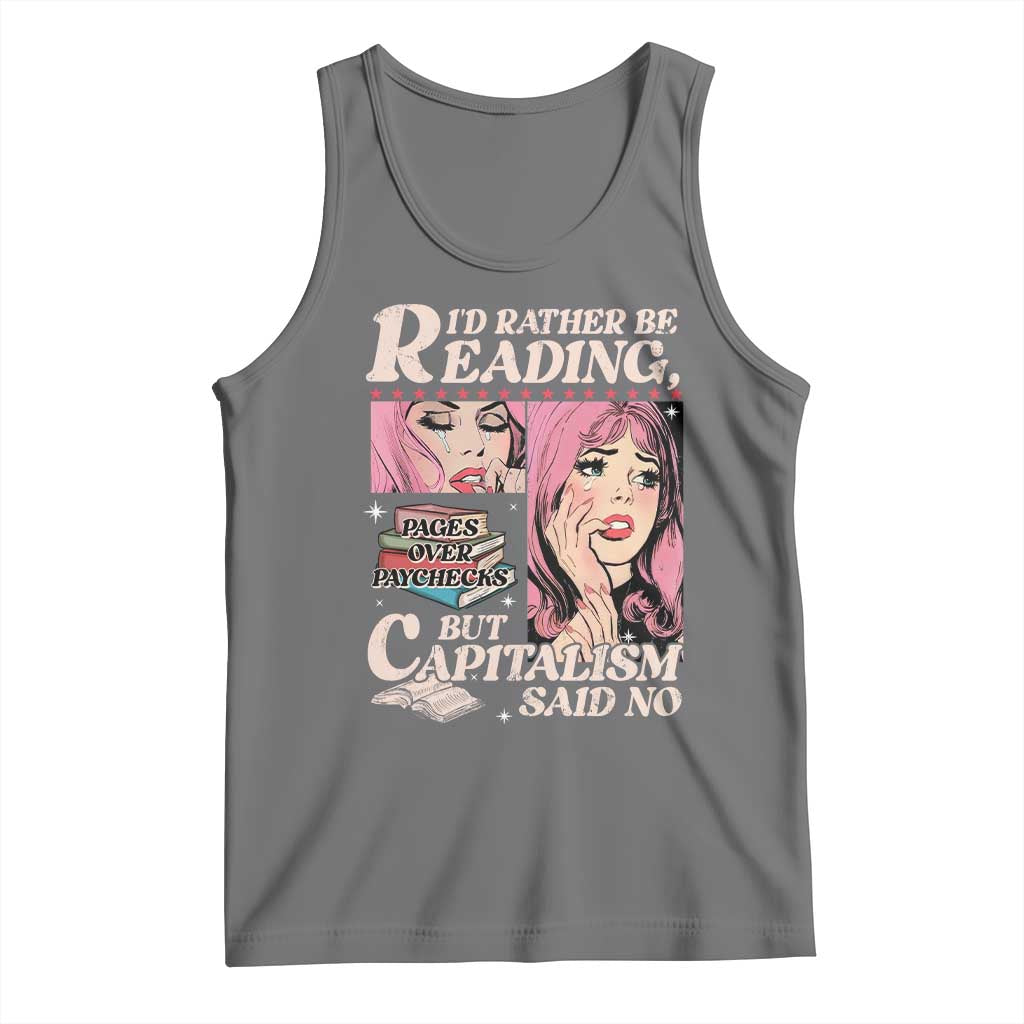 Funny Reading Tank Top Hilarious Bookworm Book Lover Reader Gift TS10 Black Heather Print Your Wear