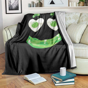 Funny Irish St Patricks Day Shamrock Throw Blanket Green Eggs Smile Brunch Breakfast TS10 Print Your Wear