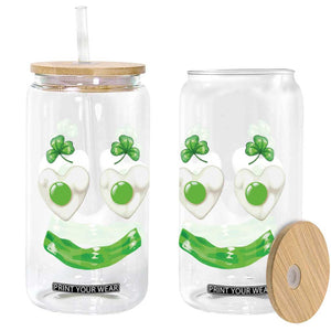 Funny Irish St Patricks Day Shamrock Glass Can Green Eggs Smile Brunch Breakfast TS10 Print Your Wear