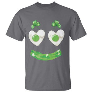 Funny Irish St Patricks Day Shamrock T Shirt Green Eggs Smile Brunch Breakfast TS10 Charcoal Print Your Wear