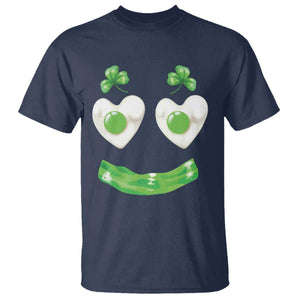 Funny Irish St Patricks Day Shamrock T Shirt Green Eggs Smile Brunch Breakfast TS10 Navy Print Your Wear