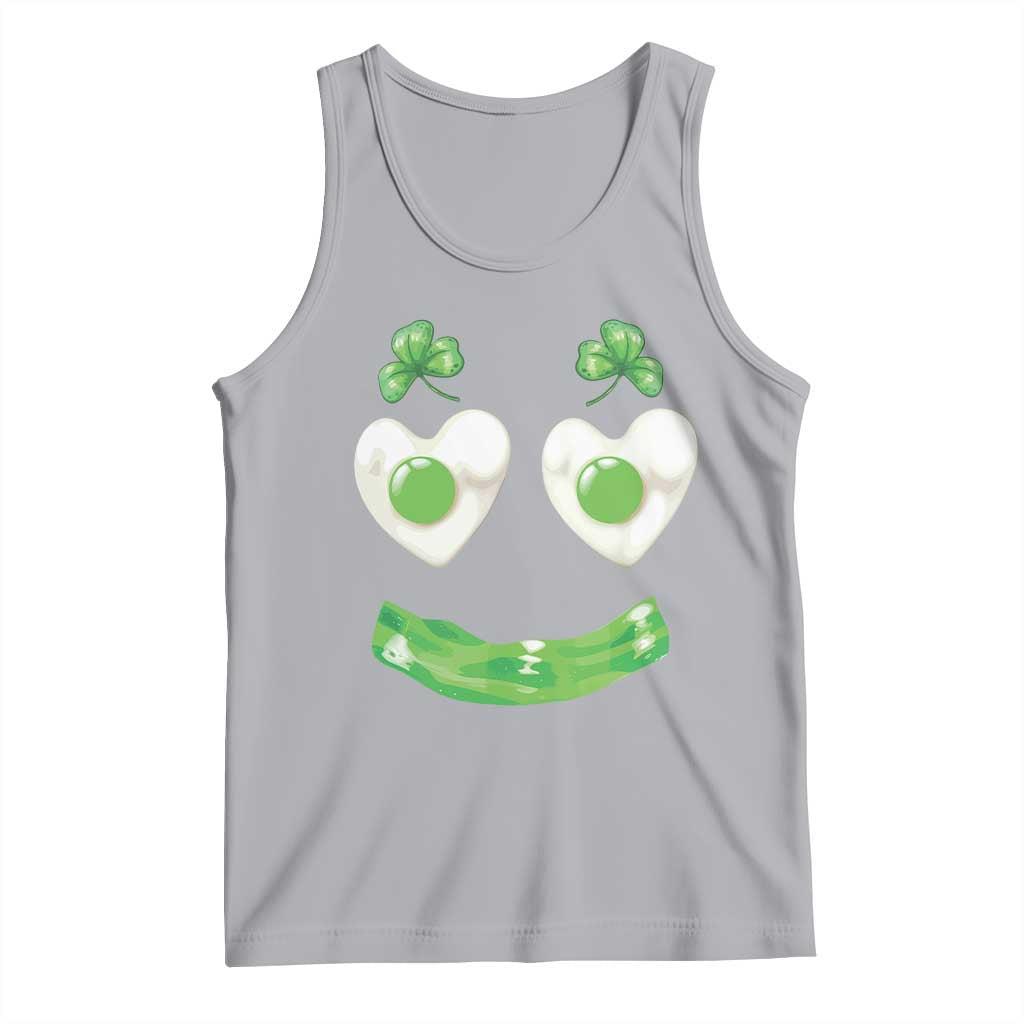 Funny Irish St Patricks Day Shamrock Tank Top Green Eggs Smile Brunch Breakfast TS10 Athletic Heather Print Your Wear