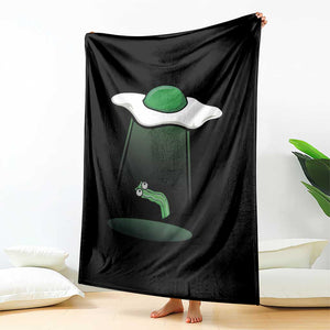 Funny Irish St Patricks Day Throw Blanket UFO Egg Bacon Abduction Funny TS10 Print Your Wear