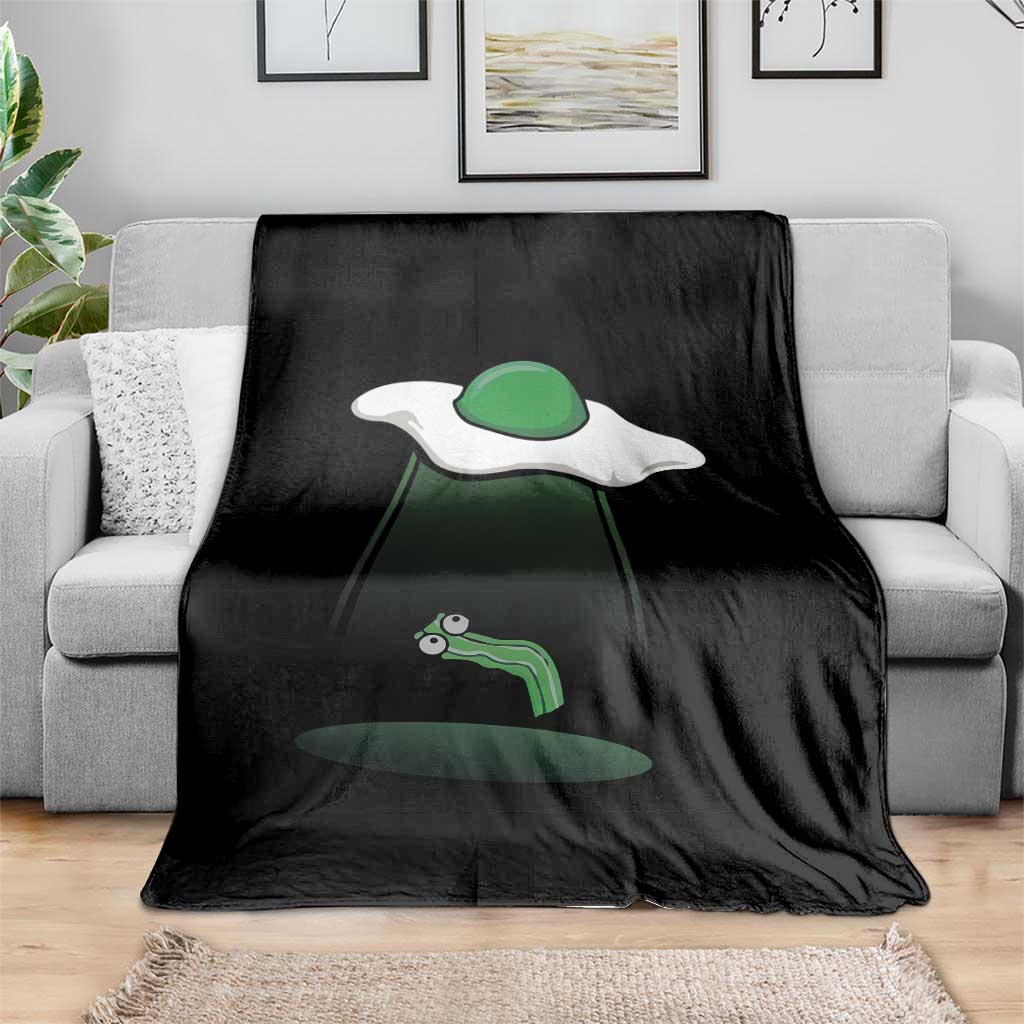 Funny Irish St Patricks Day Throw Blanket UFO Egg Bacon Abduction Funny TS10 Print Your Wear