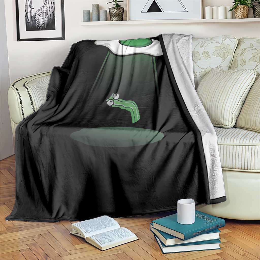 Funny Irish St Patricks Day Throw Blanket UFO Egg Bacon Abduction Funny TS10 Print Your Wear
