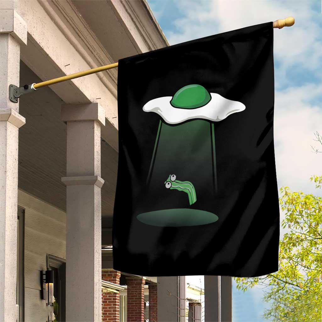 Funny Irish St Patricks Day Garden Flag UFO Egg Bacon Abduction Funny TS10 Print Your Wear