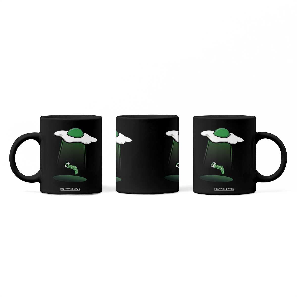 Funny Irish St Patricks Day Coffee Mug UFO Egg Bacon Abduction Funny TS10 Print Your Wear