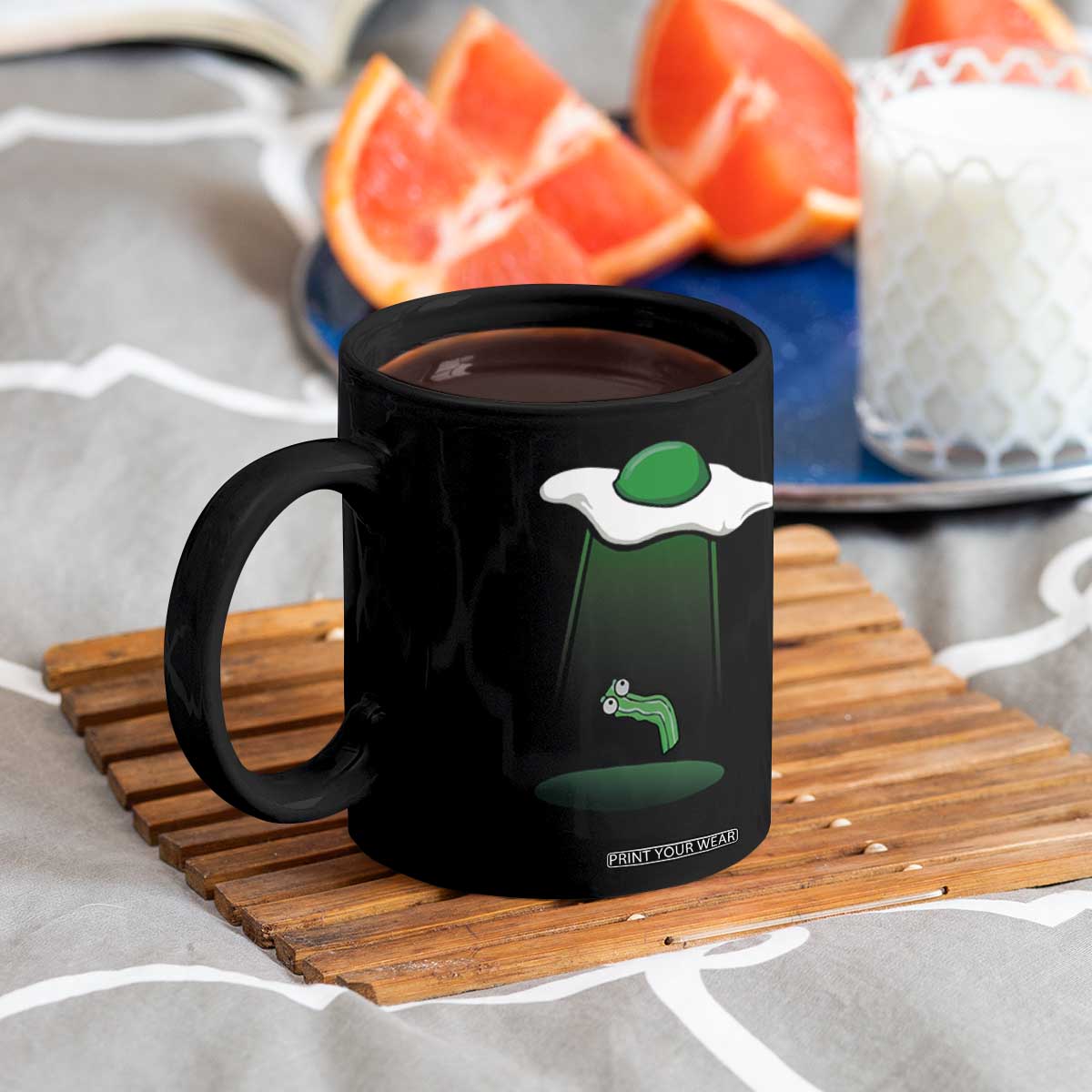 Funny Irish St Patricks Day Coffee Mug UFO Egg Bacon Abduction Funny TS10 Print Your Wear