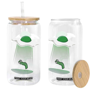 Funny Irish St Patricks Day Glass Can UFO Egg Bacon Abduction Funny TS10 Print Your Wear