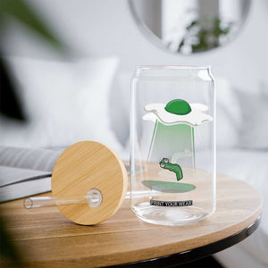 Funny Irish St Patricks Day Glass Can UFO Egg Bacon Abduction Funny TS10 Print Your Wear