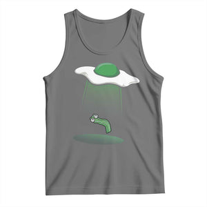 Funny Irish St Patricks Day Tank Top UFO Egg Bacon Abduction Funny TS10 Black Heather Print Your Wear