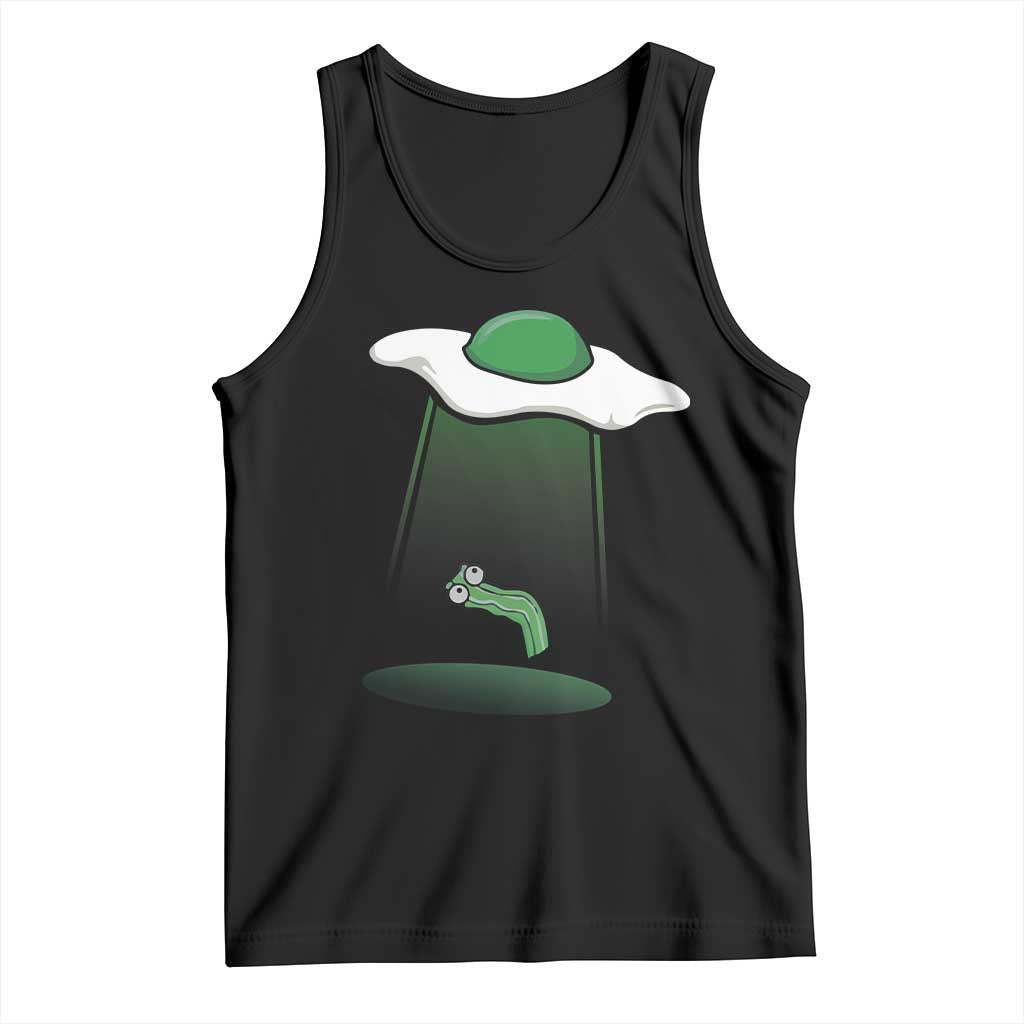 Funny Irish St Patricks Day Tank Top UFO Egg Bacon Abduction Funny TS10 Black Print Your Wear