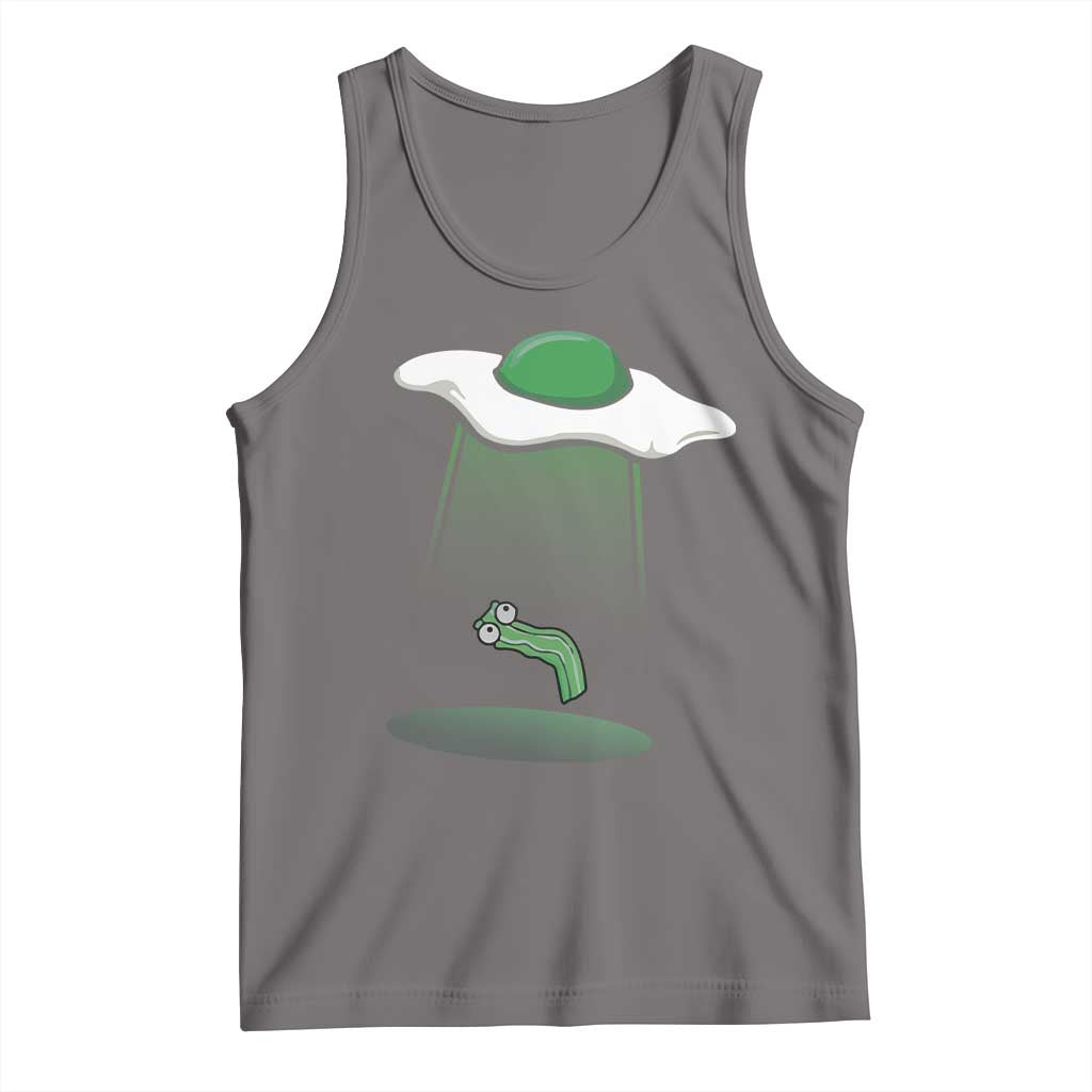 Funny Irish St Patricks Day Tank Top UFO Egg Bacon Abduction Funny TS10 Deep Heather Print Your Wear