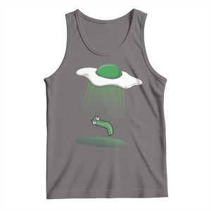 Funny Irish St Patricks Day Tank Top UFO Egg Bacon Abduction Funny TS10 Deep Heather Print Your Wear