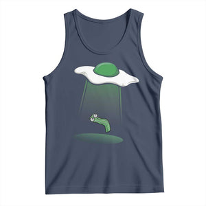 Funny Irish St Patricks Day Tank Top UFO Egg Bacon Abduction Funny TS10 Navy Print Your Wear