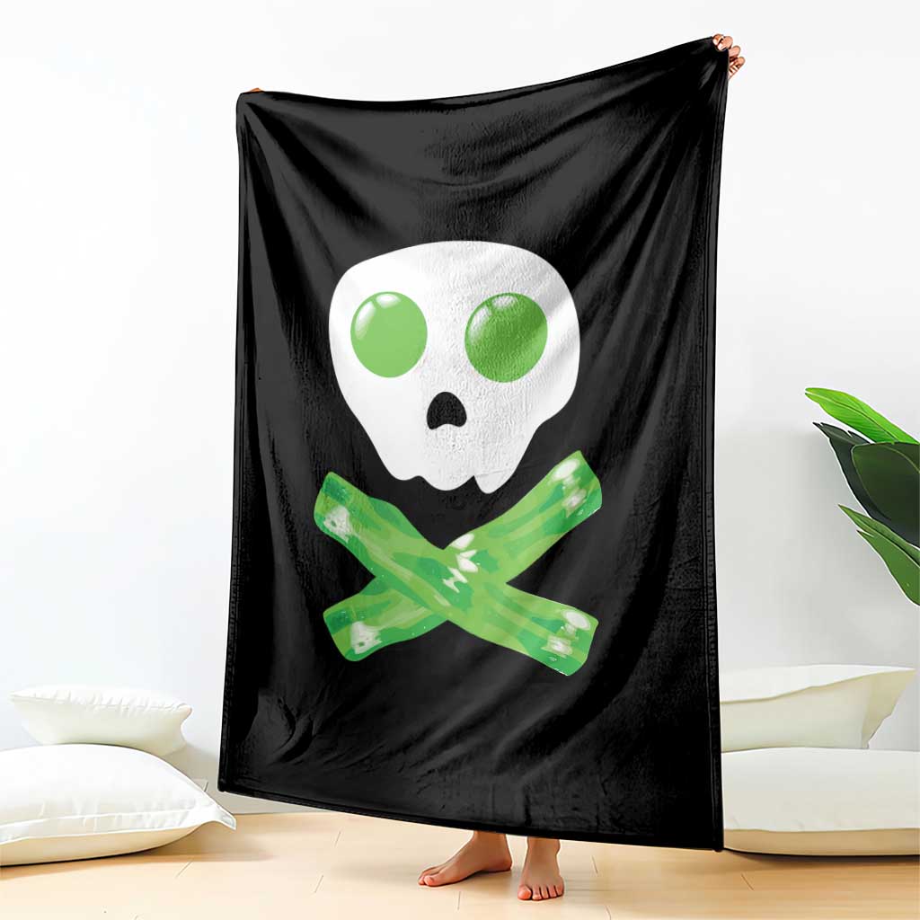 Funny St Patricks Day Throw Blanket Bacon & Eggs Skull & Crossbones TS10 Print Your Wear