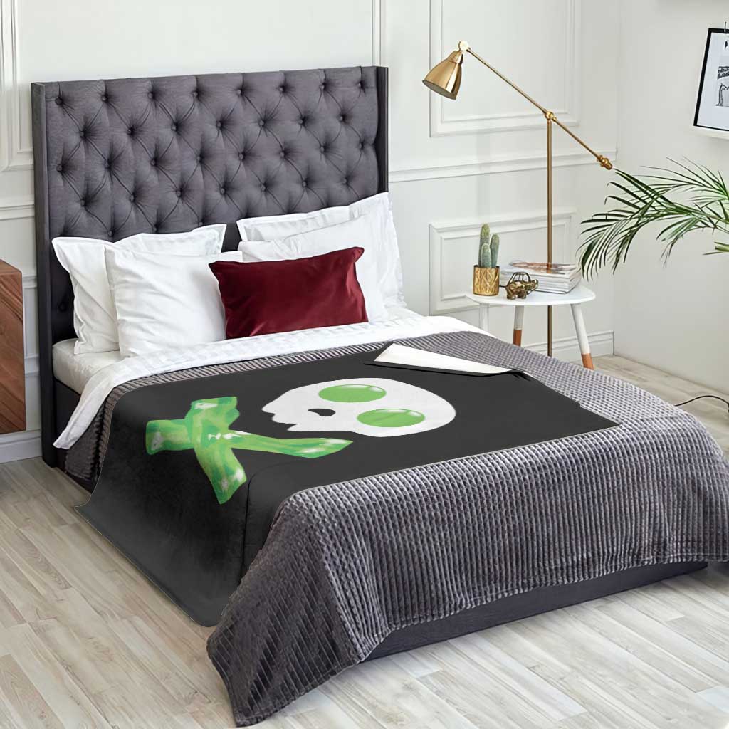 Funny St Patricks Day Throw Blanket Bacon & Eggs Skull & Crossbones TS10 Print Your Wear