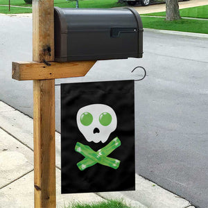 Funny St Patricks Day Garden Flag Bacon & Eggs Skull & Crossbones TS10 Print Your Wear