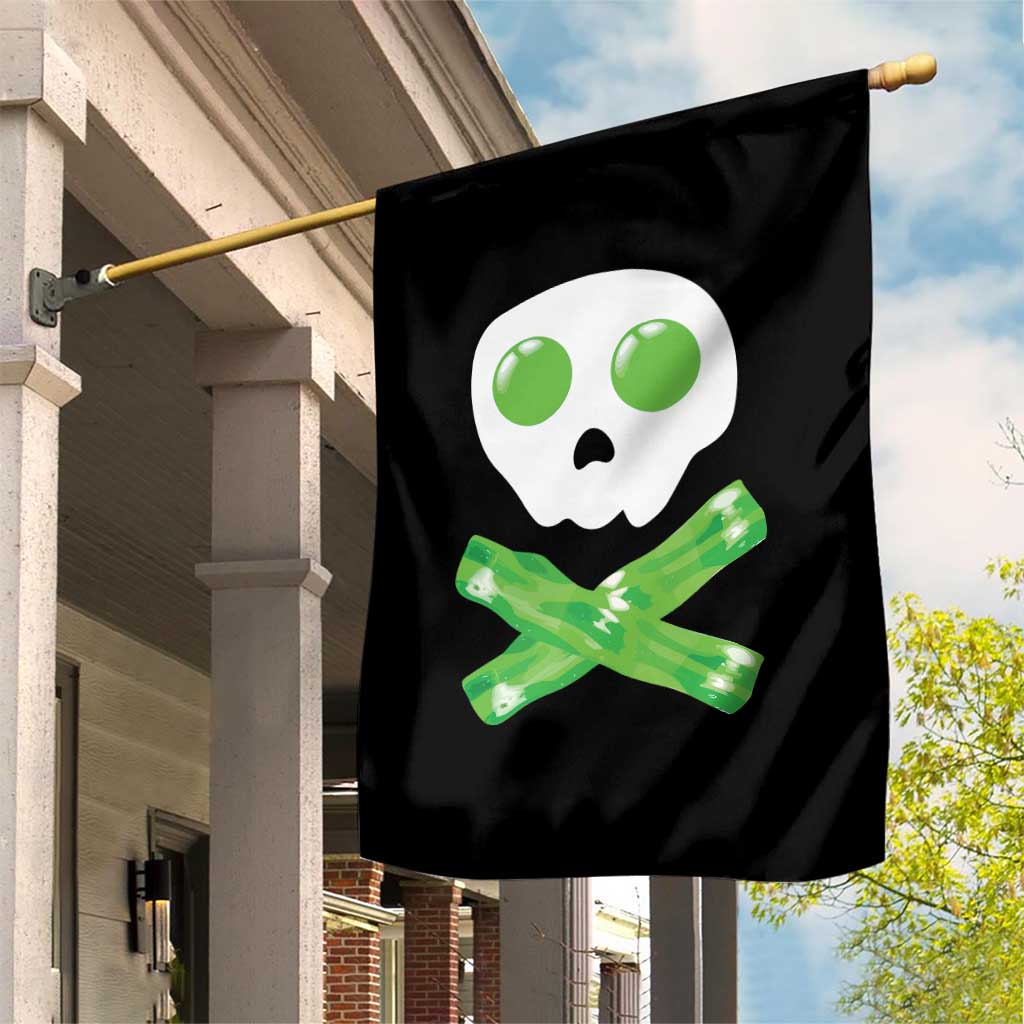 Funny St Patricks Day Garden Flag Bacon & Eggs Skull & Crossbones TS10 Print Your Wear