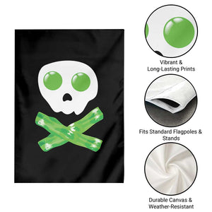 Funny St Patricks Day Garden Flag Bacon & Eggs Skull & Crossbones TS10 Print Your Wear