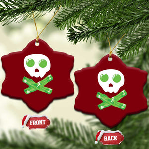 Funny St Patricks Day Ceramic Ornament Bacon & Eggs Skull & Crossbones TS10 Print Your Wear