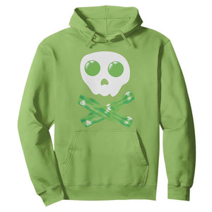 Funny St Patricks Day Hoodie Bacon & Eggs Skull & Crossbones TS10 Lime Print Your Wear